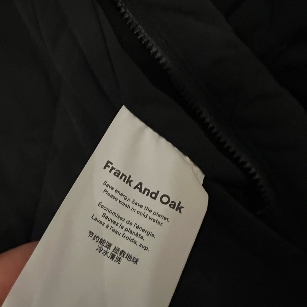 Frank & Oak Skyline Reversible Long Bomber in Black - Picture 8 of 8